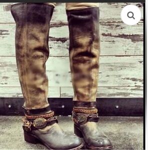 FreeBird Aspen Chain Boots,ECU Size 7